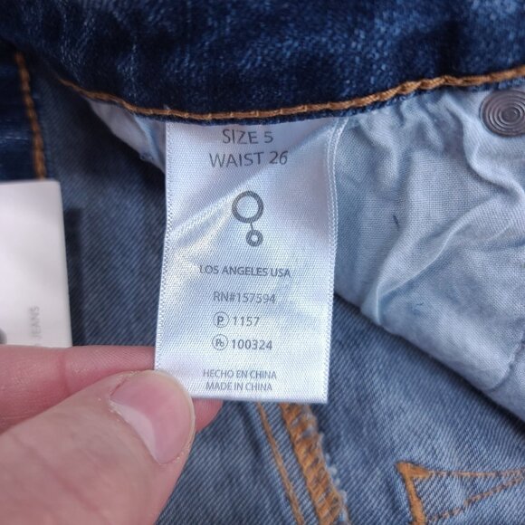 Insane Gene Jeans Womens 5 26 Boyfriend High Waisted Distressed Denim Biker - Picture 11 of 12